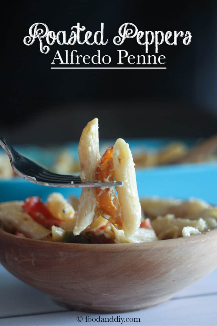 Roasted Pepper Alfredo Penne