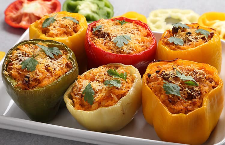 Spicy Stuffed Bell Peppers