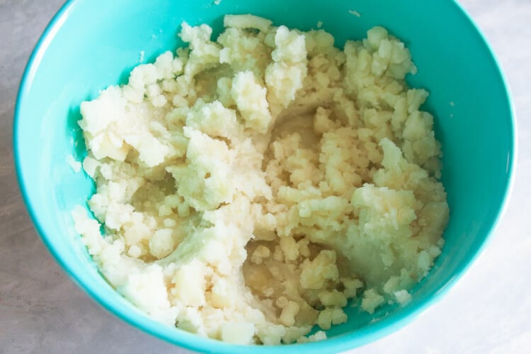 mashed boiled potatoes