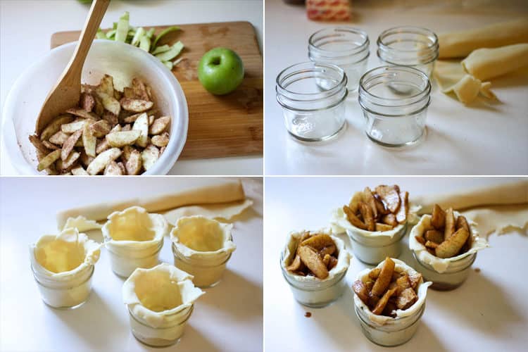 Mini Mason Jar Apple Pies