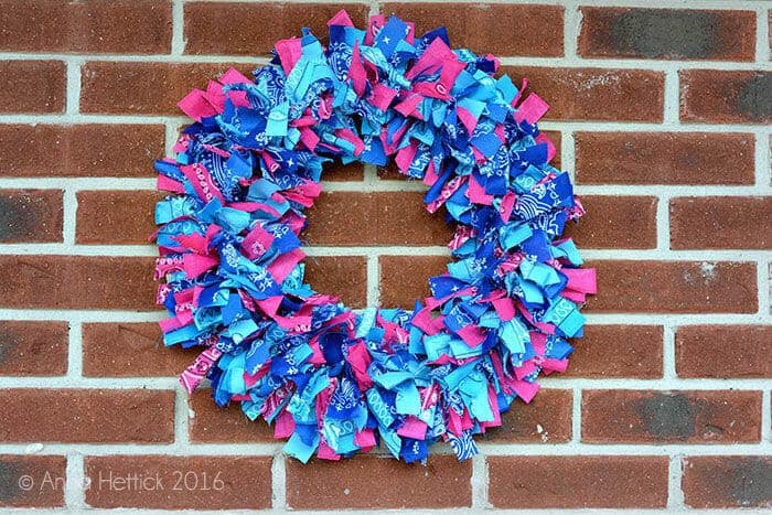 brick wall bandana wreath