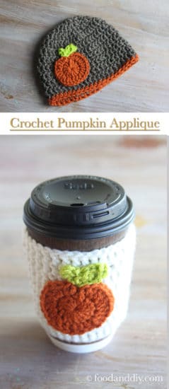 10 minute crochet pumpkin applique