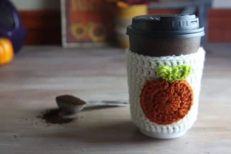 Easy 10 minutes crochet pumpkin applique