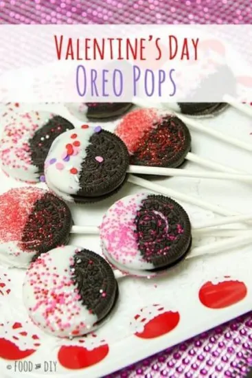 Valentine's Day Oreo Pops are so easy I'm not sure they count as a "recipe"!