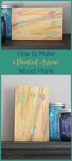 How to Make a Painted Arrow Wood Plank