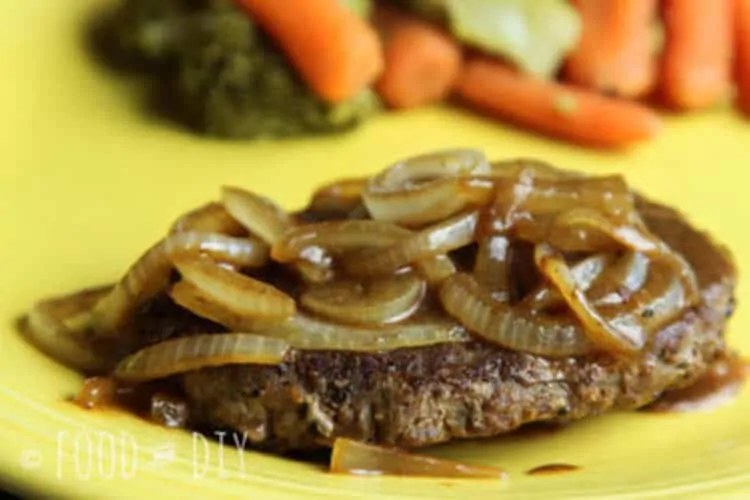 hamburger steaks and onions