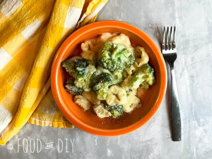 Broccoli Tortellini Alfredo. This dish is delicious and easy to prepare. It's also a hit with the entire family, even my meat loving husband.
