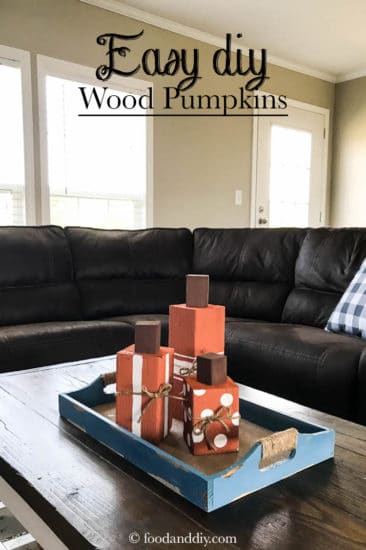 Easy and adorable DIY wood pumpkins