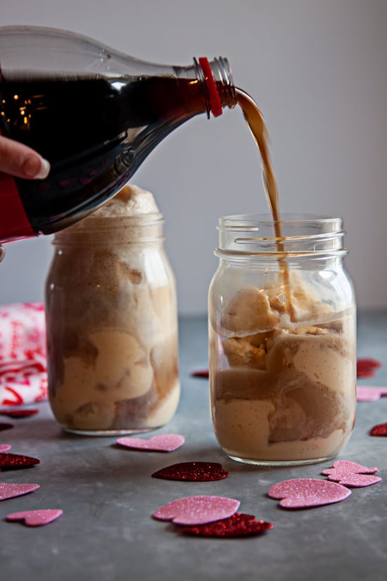 Valentines Day Cherry Coke Floats 