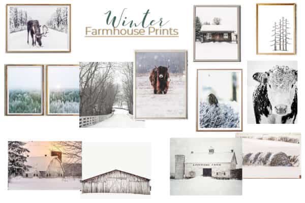 Winter Farmhouse Prints