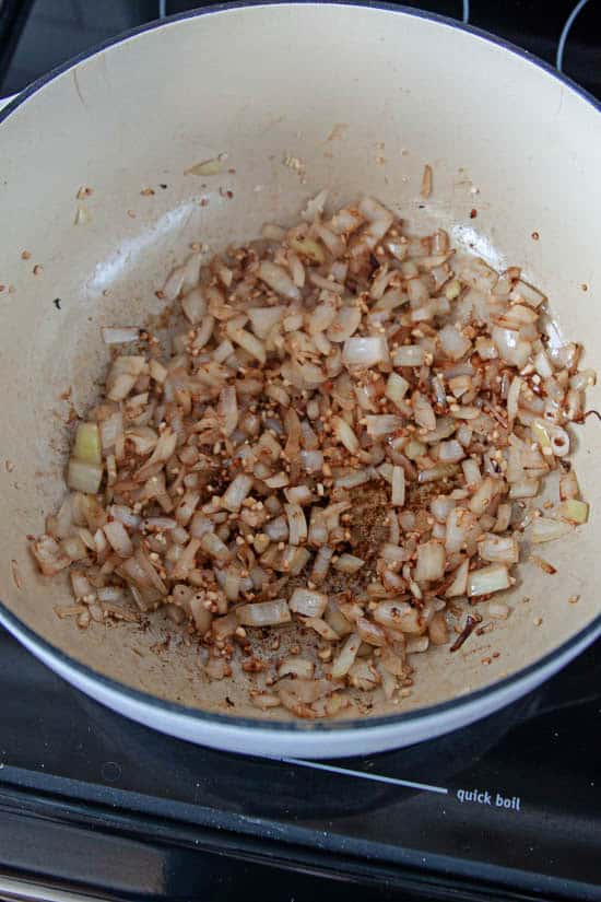 onions cooked in dutch oven